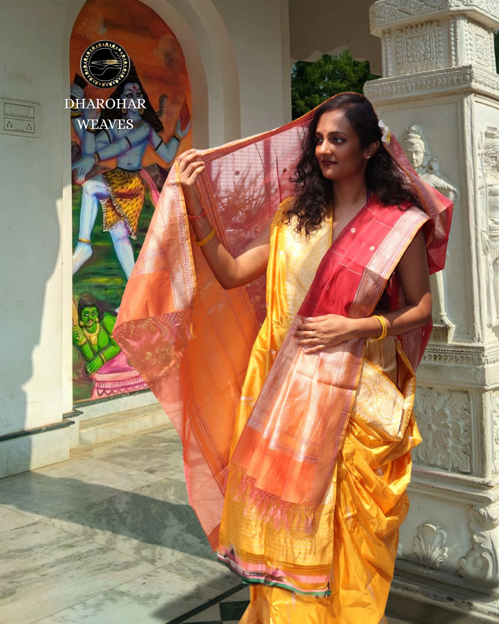 Light Pink Woven Pure Cotton Saree